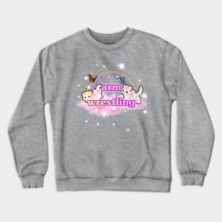 cute arm wrestling Crewneck Sweatshirt